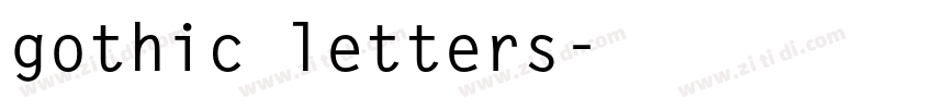 gothic letters字体转换